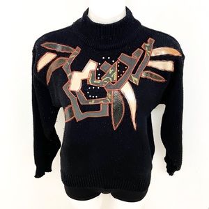 Vintage Jamie Scott Embroidered Embellish Sweater